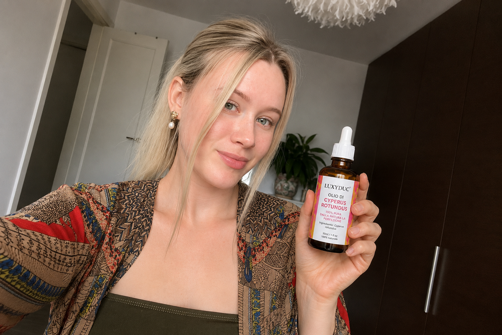 Cliente Luxyduc con Olio al Cyperus Rotundus