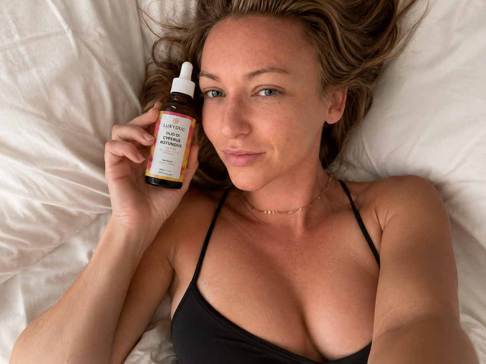 Cliente Luxyduc con Olio al Cyperus Rotundus