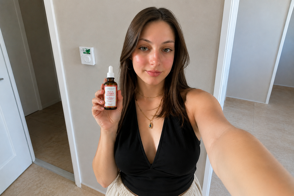 Cliente Luxyduc con Olio al Cyperus Rotundus